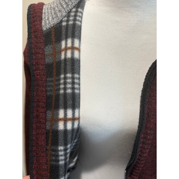 Yeokou Cashmere Blend Gray Lined Zippered Long Sleeve Sweater Jacket L - Picture 5 of 9